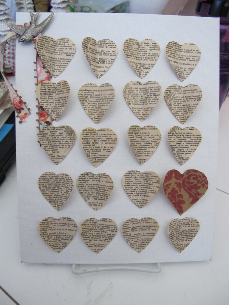 Valentine's Book Page Collage Wallhanging Class